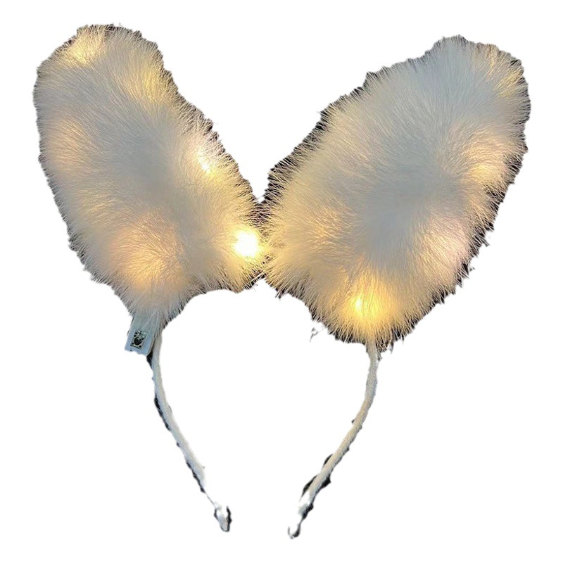 Luminoso Fox diadema Fox felpa Orejas de conejo orejas de gato horquilla bar concierto puesto diadema luminosa