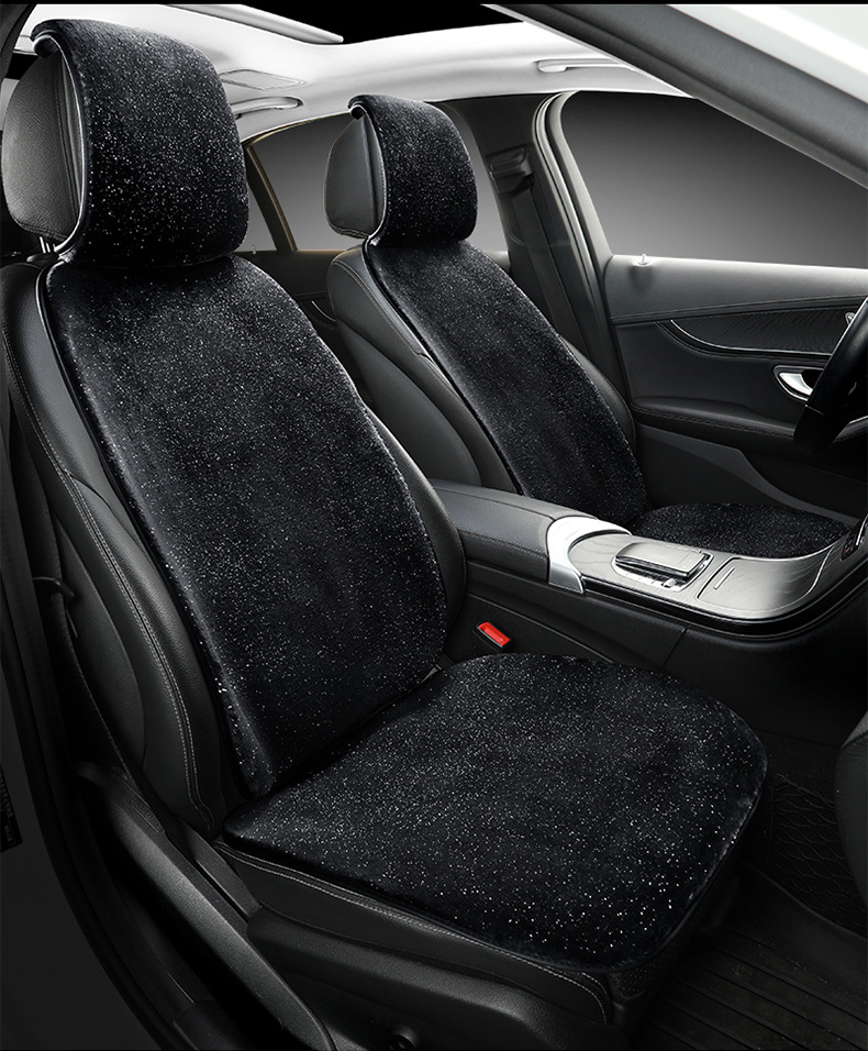 Steering wheel cover car handle cover starry sky winter mink plush warm winter armrest box cushion car seat rear seat