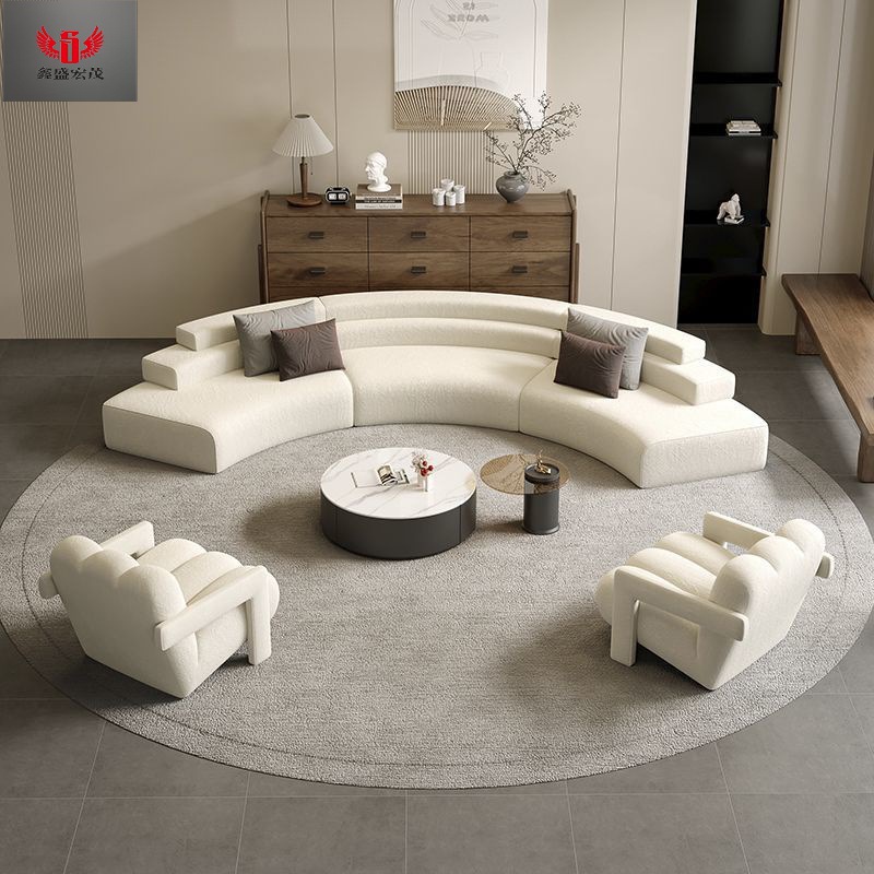 Sofá semi-circular arqueado de forma especial Salón de belleza Oficina Hotel Lobby Business Lounge Reception Negociación