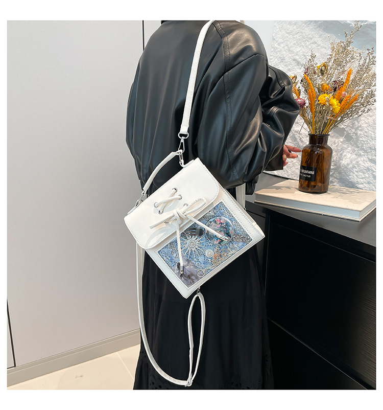540g Weight Synthetic Leather Lining Material Sewing Thread Fashion Element Magnetic Buckle Closure Type Double Shoulder Straps Strap Type Functional Backpack Bags Type Casual, Daily Occasion Pu Leather Material Women's Backpack Backpack Color Block Pattern All Seasons Season Women's Gender Cute, Streetwear Style Square Shape Color Block Casual Daily Women's Backpack Functional Backpack 22