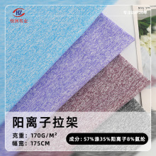 现货170g阳离子拉架涤氨汗布 双色单面弹力针织运动打底透气布料