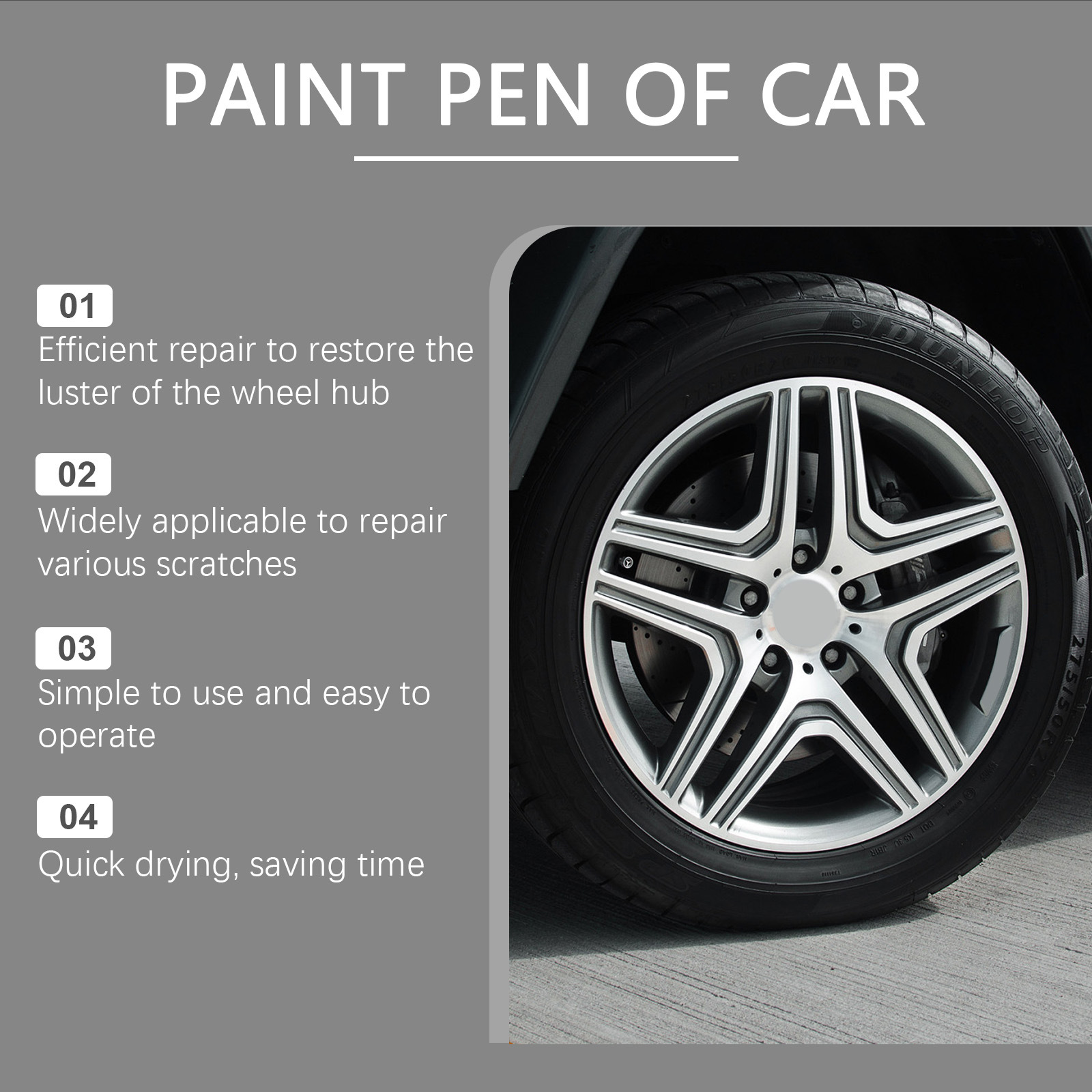 Rayhong car wheel scratch repair pen, car wheel scratch repair, scratch filler, polishing agent, and scratch coating