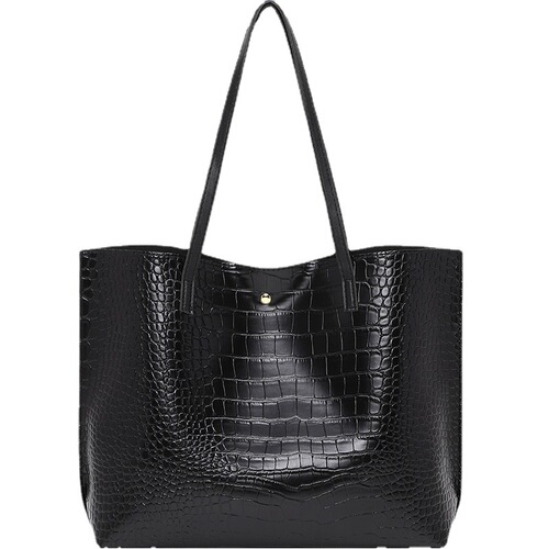 Tote bag  Korean style Western style crocodile pattern tote bag large bag foreign trade wholesale large capacity ladies bag