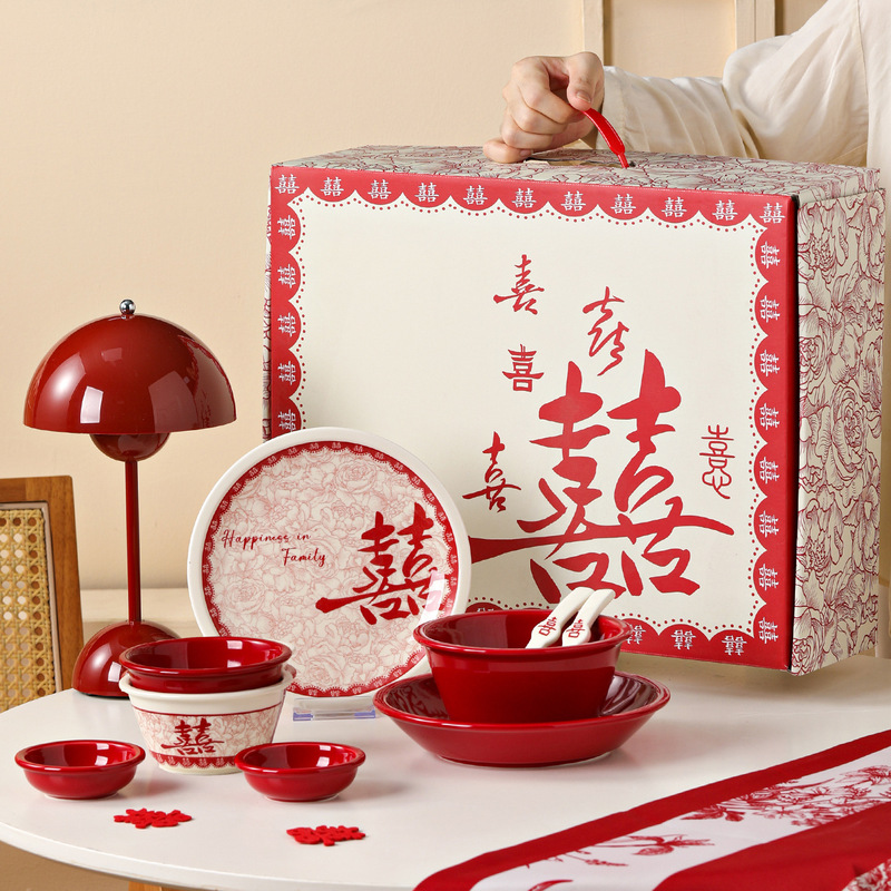 ダブルハピネス ウェディングギフト 新婚夫婦のお土産 食器セット 新築祝い 結婚祝い 食器セット|undefined