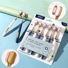 サム同タイプの歯ブラシの蜜糸6本は成人家庭用の広い頭の細い柔らかい歯ブラシの大きい頭の柔らかい毛の歯ブラシの卸売り工場を詰めます。