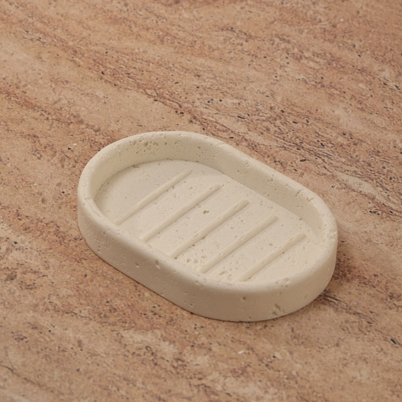 Juego de tazas de lavado de travertino de arroz, taza de enjuague bucal, taza de cepillo de dientes, taza de baño de alto valor, bandeja, taza de boca, juego de lavado