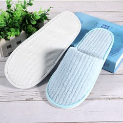 Factory Supply Disposable Coral Velvet Slippers for Hotels, Inns, Guesthouses, Beauty Salons, Home Use, Bulk Wholesale Available