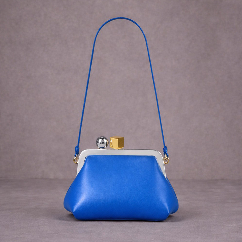 Jacquemus Shiny Leather Women's 2026 New Style Clutch Bag Storage Bag Fashionable Lipstick Bag Single Shoulder Crossbody Bag