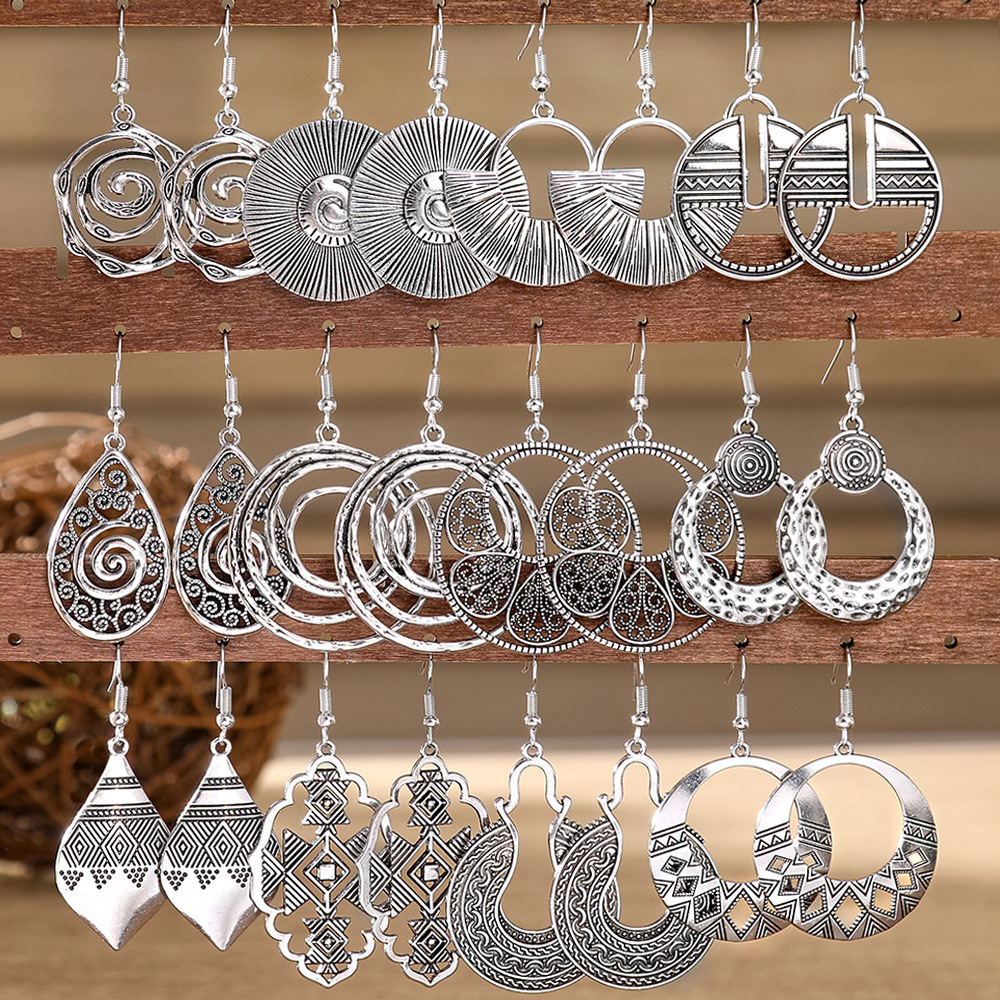 Ethnic retro universal geometric earrings