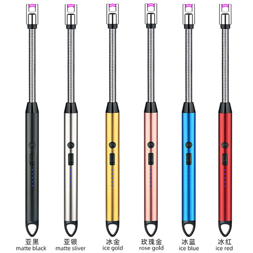 Ignition gun with USB charging, export extended ignition gun, candle gas stove metal soft tube arc igniter