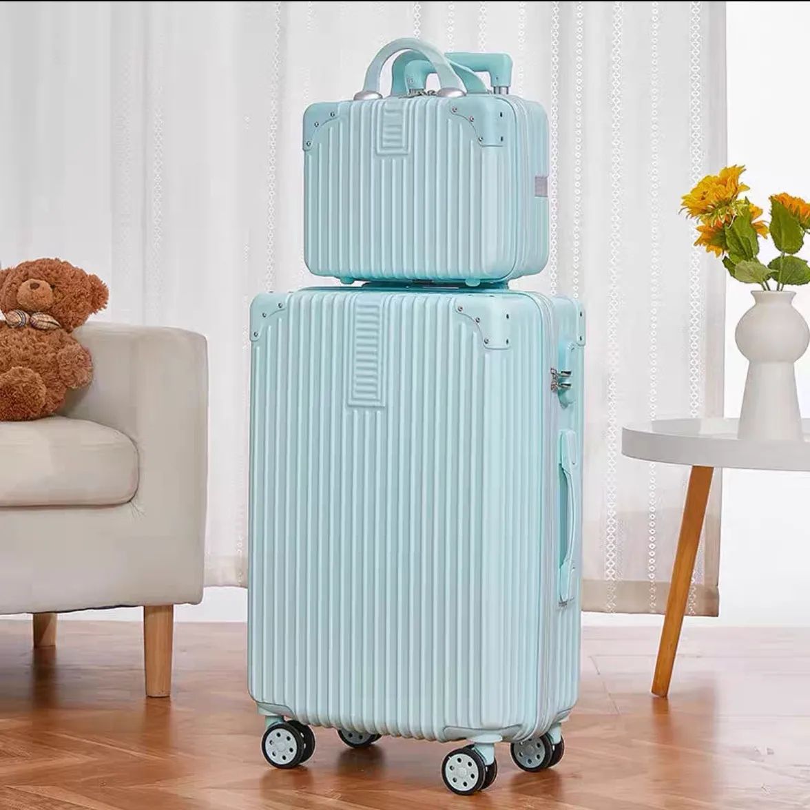 Maleta de mujer red retro 20 pulgadas pequeña caja de viaje 24 pulgadas maleta de estudiantes ruedas silenciosas