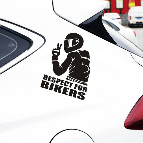 Foreign Trade Respect for Bikers Motorcycle Decal Creative Laser Car Body Sticker Personal Reflective Decorative Sticker