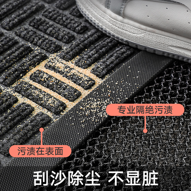 モダンでシンプルなソリッドカラーの家庭用弾性シルクフロアマット玄関ドア汚れ防止滑り止めフロアマット削り砂除塵フットマットカーペット|undefined
