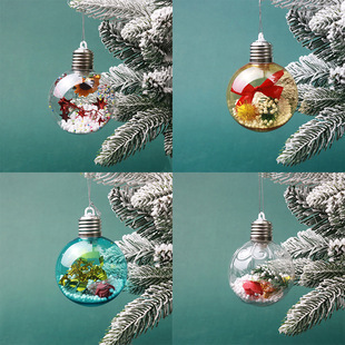 8cm�����¿����ѩ�}�Q��LED�l��DIY�}�Q�b�Ʒ�羳pet����͸����