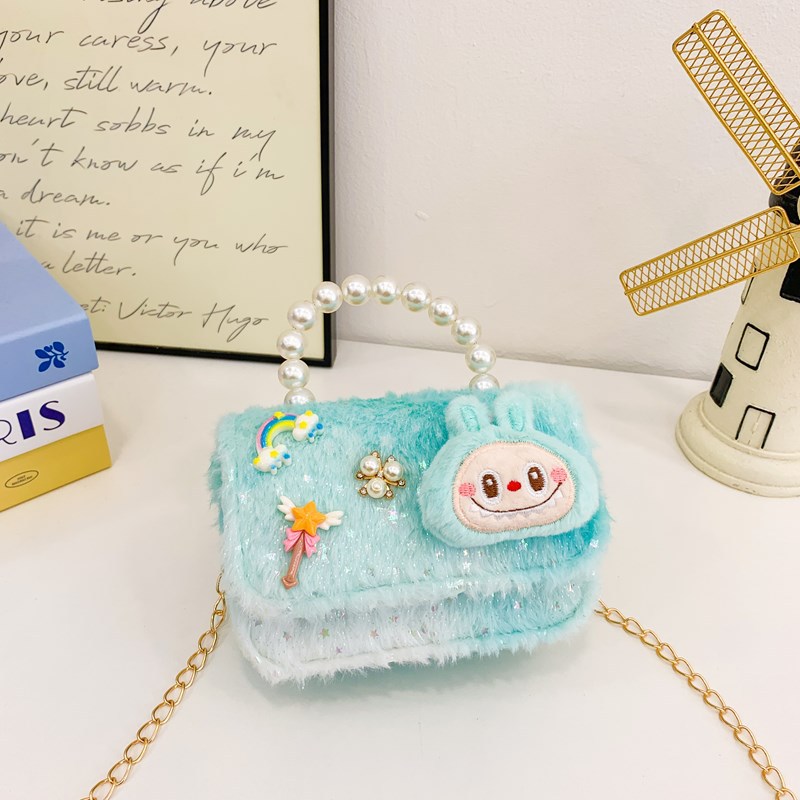 2025 nuevo bolso infantil lindo peluche Sanliou accesorios bolsos princesa bolsos de moda de niñas en línea