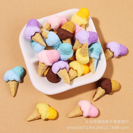Ice Cream Ice Cream Cone Diy Phone Case Cream Glue Material Bag Handmade Crystal Glue Drops Making Resin Accessories