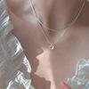 Brand pendant, design necklace heart shaped, suitable for import, moonstone