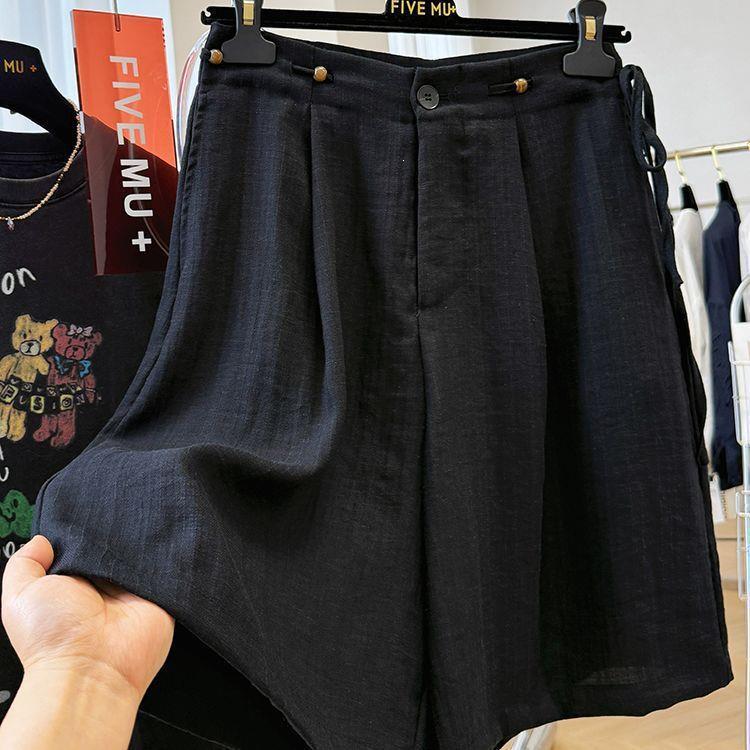 Chic High-Waisted Casual Shorts for Women, Summer Thin, Slimming, Super Stylish, Loose Straight-Leg Wide-Leg Pants Chic High-Waisted Casual Shorts for Women, Summer Thin, Slimming, Super Stylish, Loose Straight-Leg Wide-Leg Pants