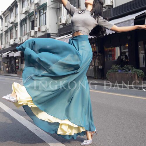 720-degree Diamond Dance Classical Dance Long Skirt Ethnic Dance Costume Art Exam Korean Dance Flowing Practice Suit Square Dance
