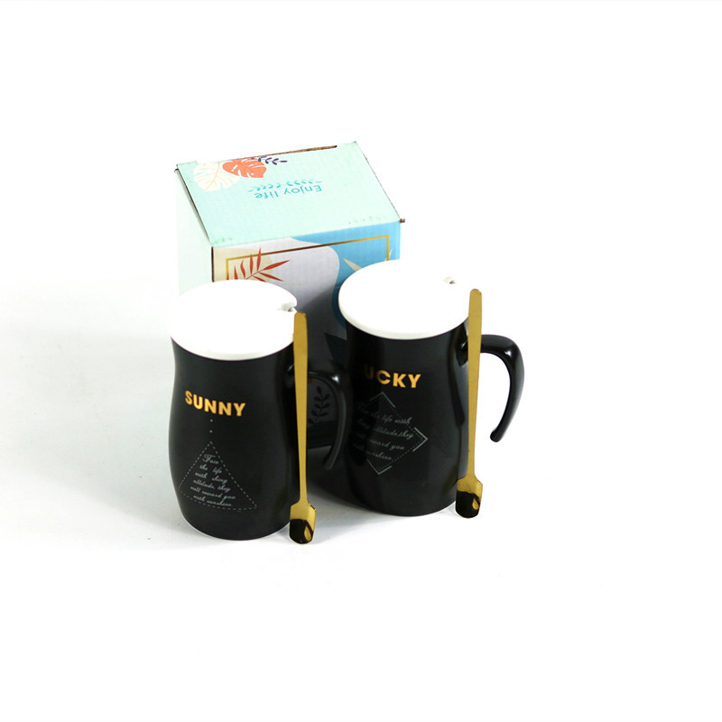 AP5810 carta Taza de cerámica con cuchara taza de leche taza de café taza de agua 10 yuanes oferta puesto regalo