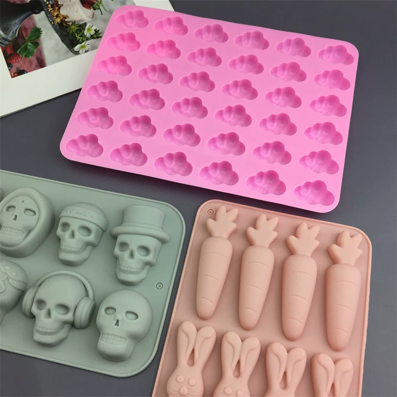 Carrot rabbit, acrylic silicone mold, 36, cloud