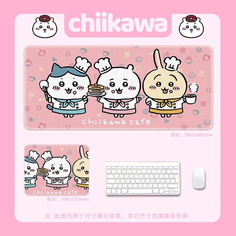 ジーカワマウスマットの大きいサイズの女の子のかわいい漫画の電気競争のゲームのノートパソコンのパッドのキーボードのテーブルのパッド|undefined
