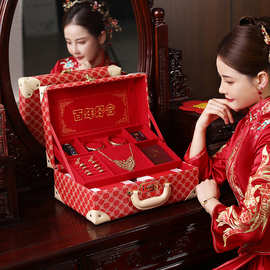订婚彩礼钱盒子礼金盒聘礼盒提亲结婚现金10-100万三金五金首饰盒