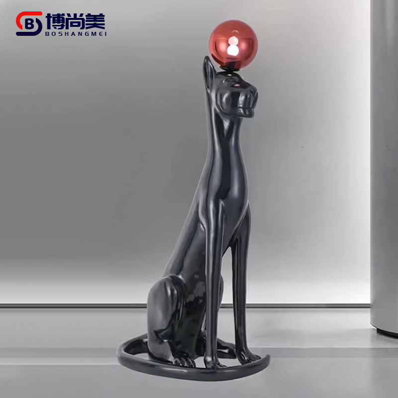 Leopard Floor Lamp Animal Decorative Ornament Hotel Front Desk Lighting Model Room Art Decorative Lamp Decoration