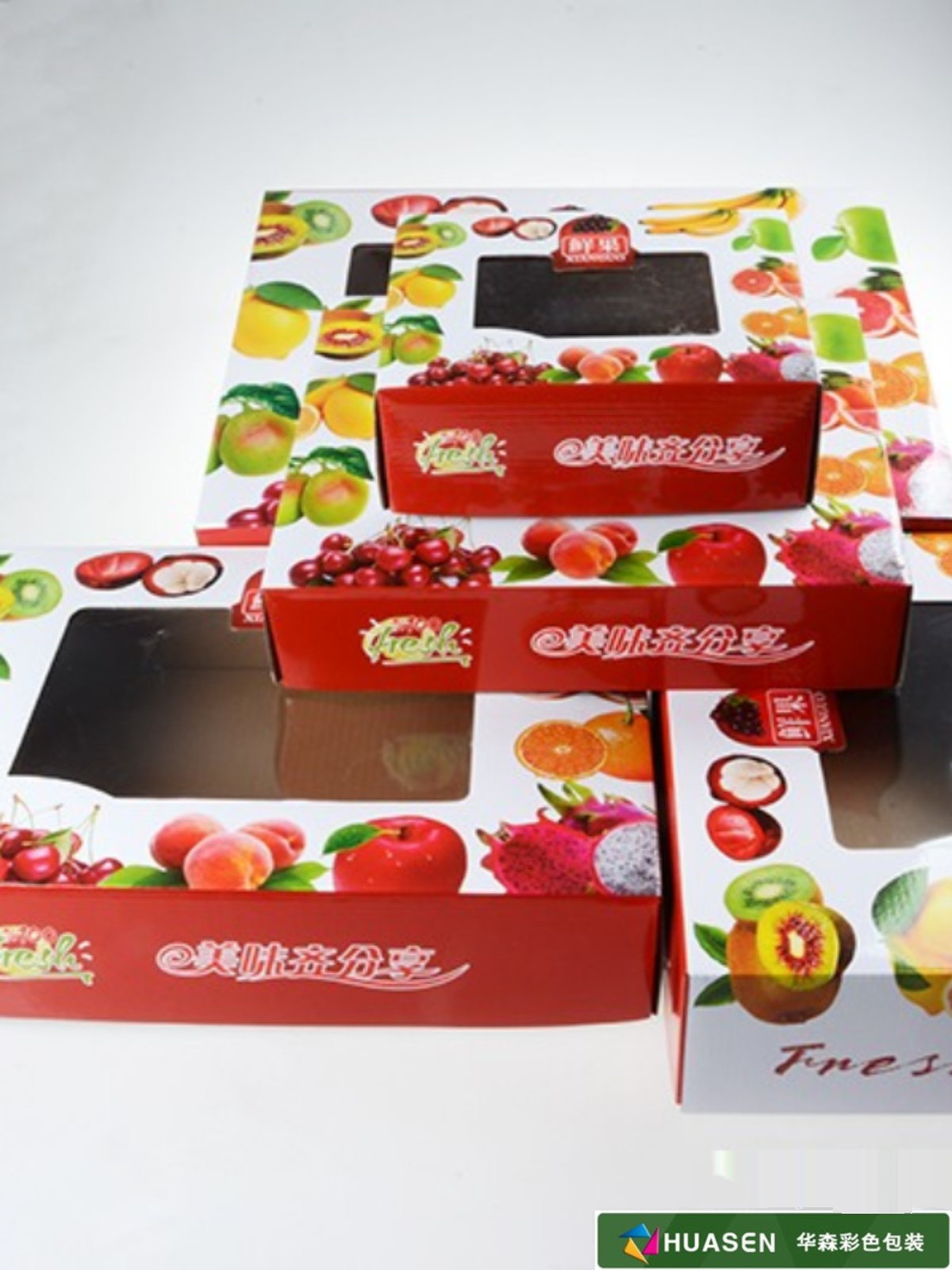 Ventana general pequeña caja de embalaje mediana grande caja de cartón caja de regalo de frutas al por mayor caja de embalaje fábrica de venta directa spot