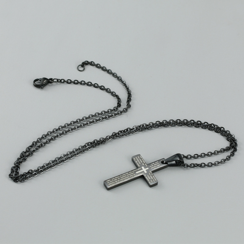 Simple Style Cross Stainless Steel Pendant Necklace Plating Stainless Steel Necklaces display picture 3