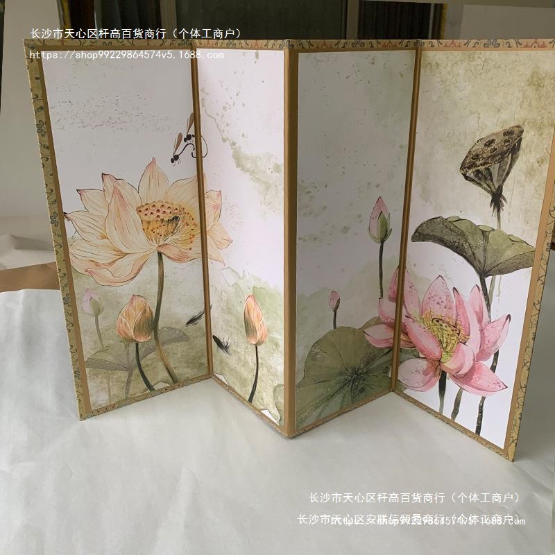 国画卡纸作品书法桌面小屏风宣纸折页空白册页熟生宣毛笔古风直销