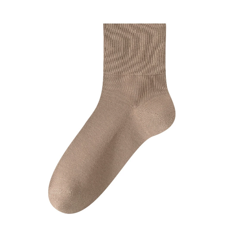 Cotton demi-season deodorized white universal knee socks, mid-length, wholesale