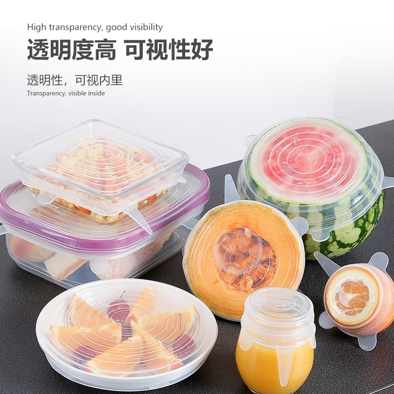 Tapa silicona 6 piezas conservación alimentos