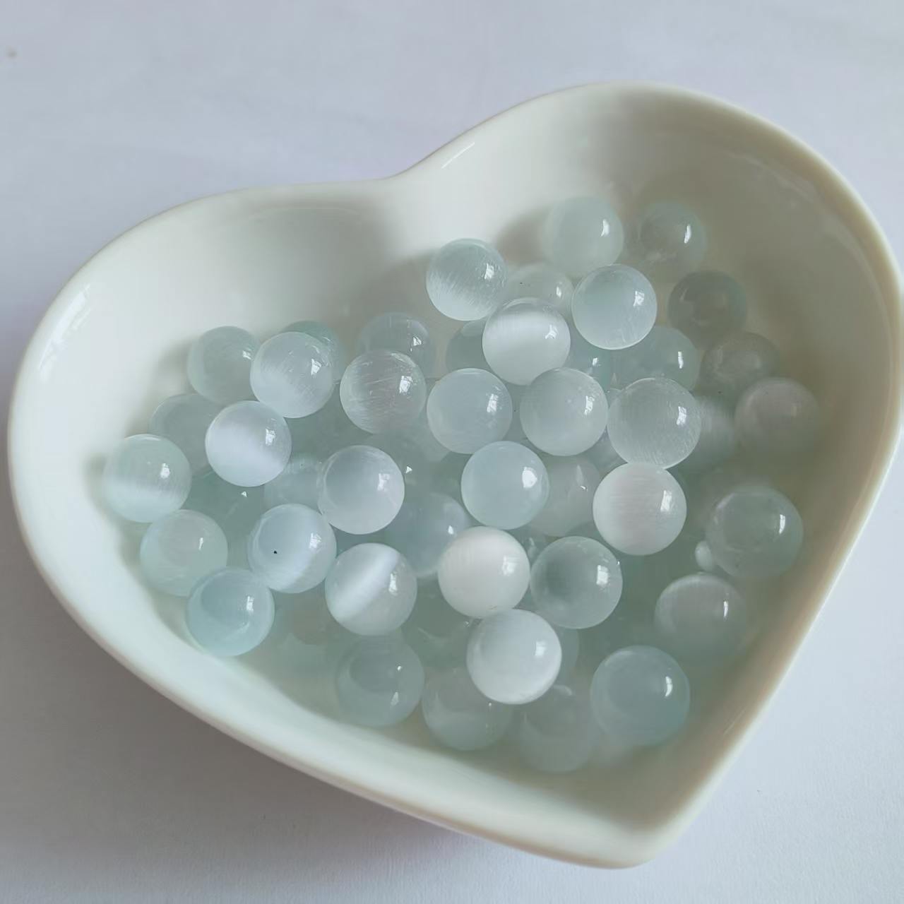 Sin agujeros, medio agujero, 8mm, cuentas redondas de cristal natural, ojos de gato, calcedonia, cuentas sueltas de ágata, accesorios de joyería de bricolaje, materiales al por mayor