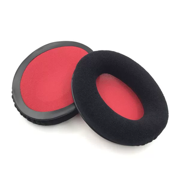One black red mesh and velvet earmuffs