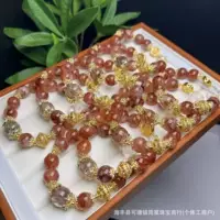 Натуральный красный клей цветочный браслет diy черное золото супер семь белых кристаллов бриллианты режущий аксессуар хрустальный браслет фея