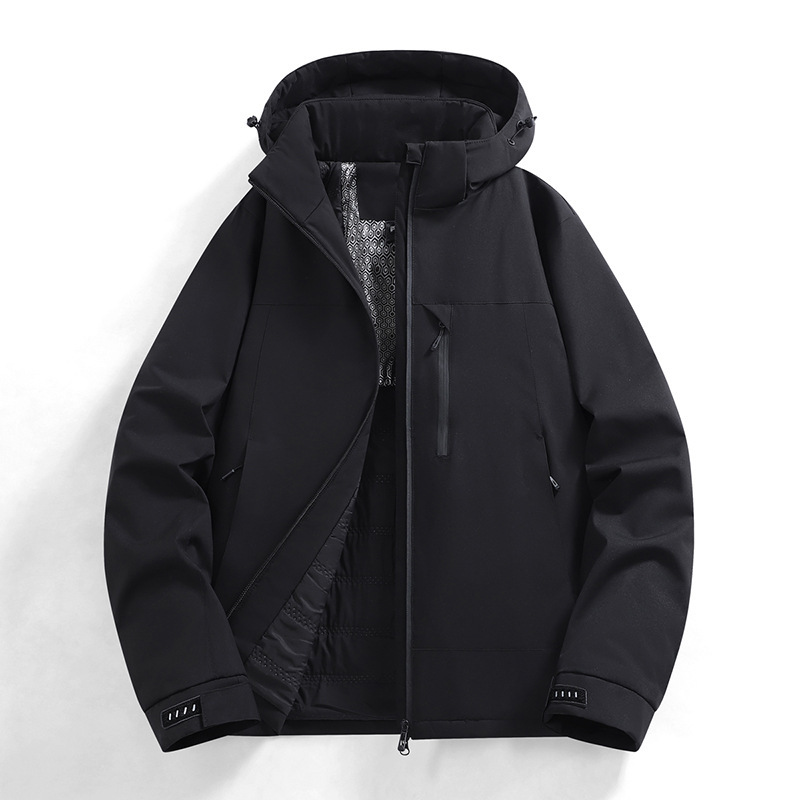 2026 Fall/Winter New Men's Jacket Cotton Coat Outdoor Sports Casual Windbreaker Cotton Jacket