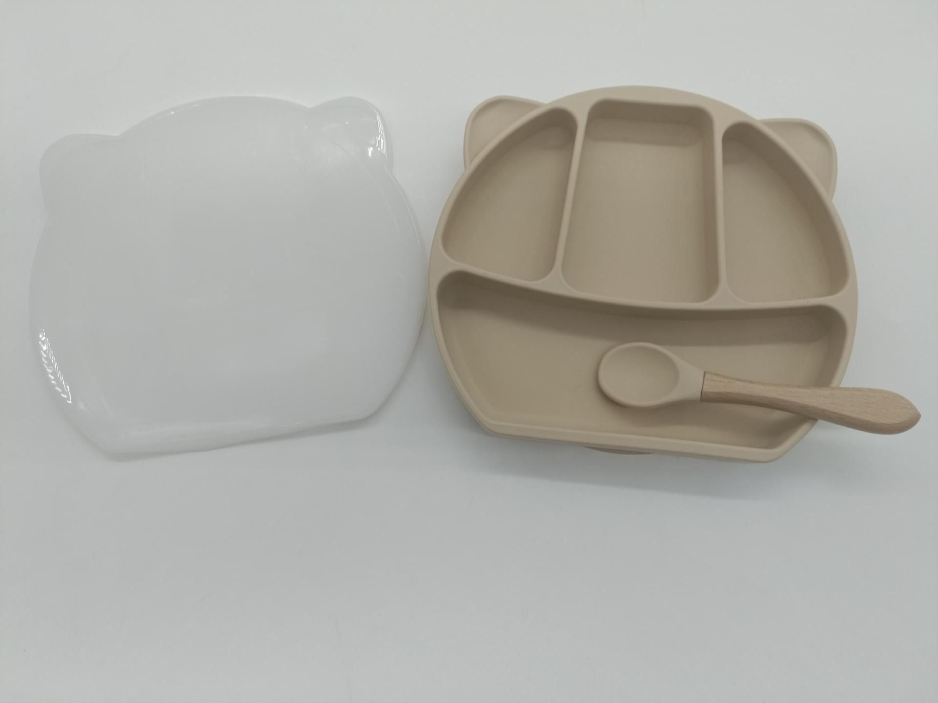 硅胶小熊猫吸盘碗盖