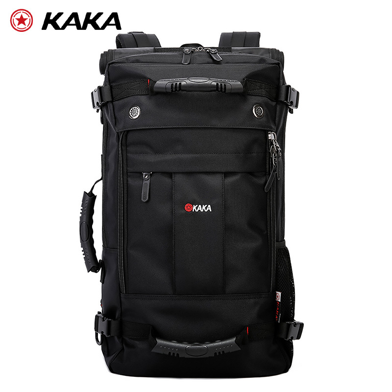 Men's Large-Capacity Outdoor Travel Bag, Casual Backpack, Three-Purpose Student Mountaineering Bag, Waterproof Backpack with Lock