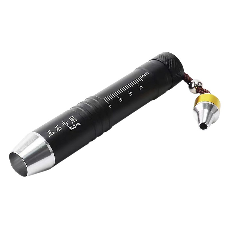 una linterna de tres fuentes de luz blanca amarilla 365nm linterna ultravioleta detección de fluorescente antifalsificación de billetes