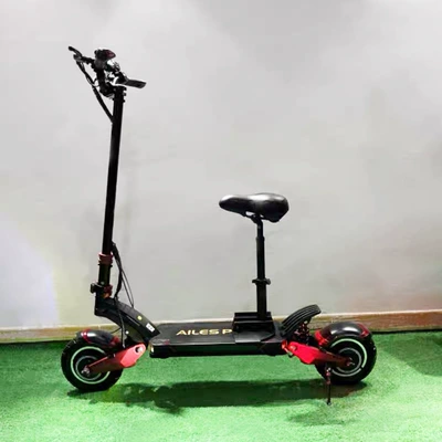 Mobility Scooter for Adults and | Qatlanan elektrik skuterlər - t11-dual-drive-52v-standard-version-18ah-domestic-battery-speed-60-yards-battery-life-70km-with-seat