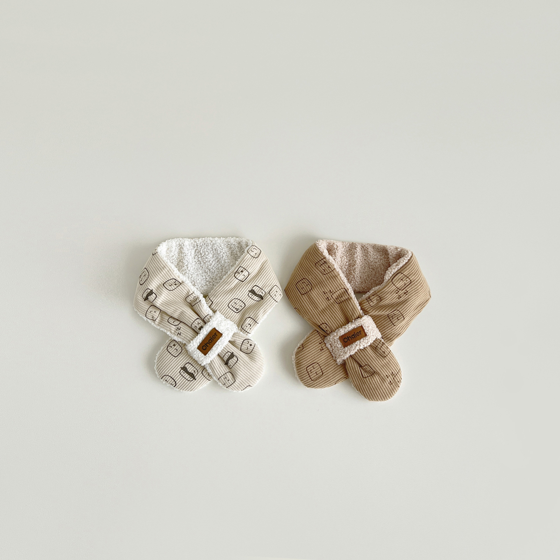 Children's scarf Winter Instagram fashion cartoon cute thick warm baby bib_voghion.com