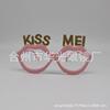 Glasses for St. Valentine's Day, geometric decorations, graduation party