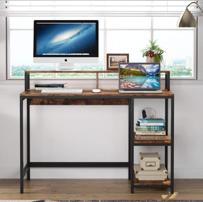 东莞家具亚马逊直供简约乡村风格家用电脑桌书桌办公书桌电脑桌柜
