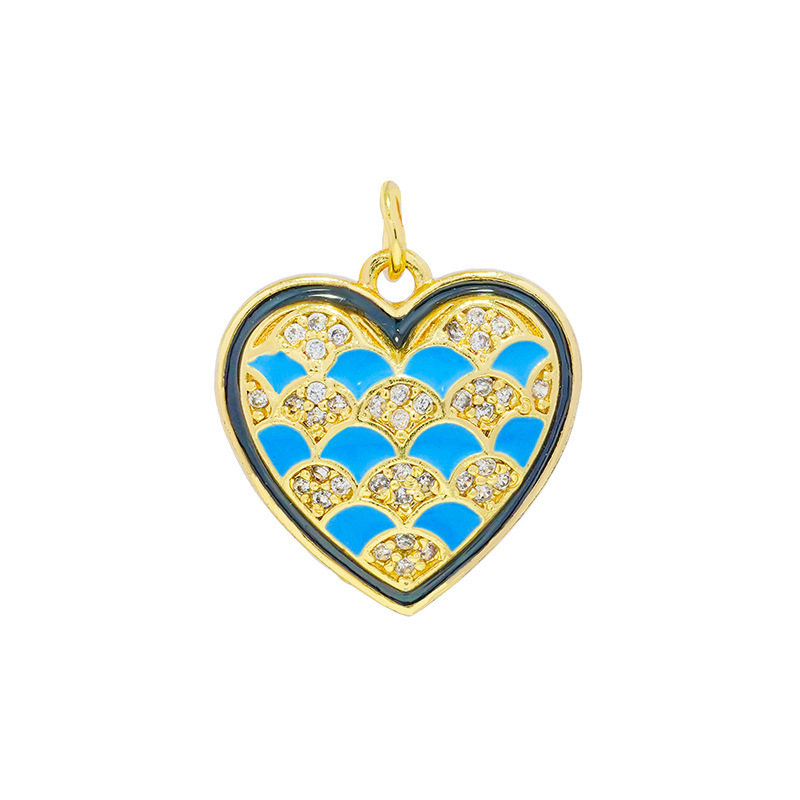 5g Weight Pendant Jewelry Making Type 17*18.8mm Jewelry Making Size Zircon Inlay Material DIY Jewelry Accessories Classification 1 Piece Quantity Copper Material Heart Shape Pattern Plating Design Simple Style Style 1 Piece 17*18.8mm Copper Zircon Heart Shape Pendant 4
