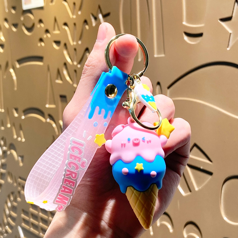 Llavero de dibujos animados de Sanrio con diseño de perro de orejas grandes, colgante, adorno de llavero de Kuromi, artículos pequeños, pequeño regalo