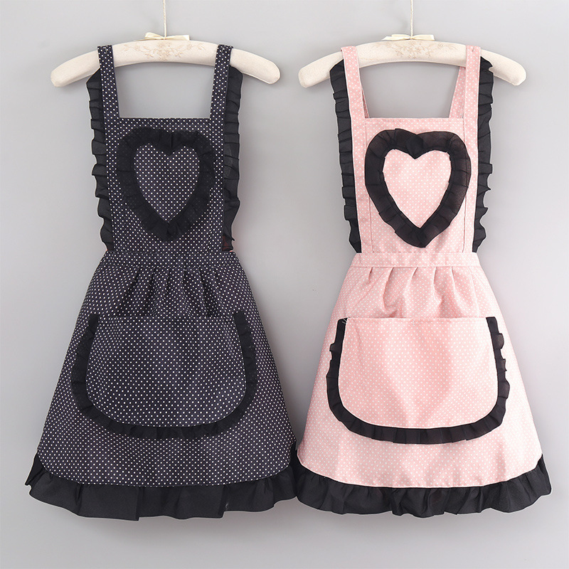 Cute Lace Princess Skirt Apron New Canvas Apron Kitchen Strap Summer Breathable Antifouling Waist