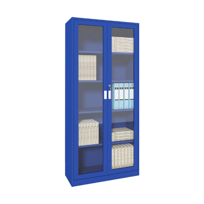 Amazon venta caliente gabinete de archivos de color puerta de vidrio de acero gabinete de visualización casero gabinete de archivos de archivos