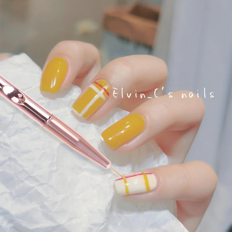 Cross-border nail art pen 3 Unids Rosa oro dibujo pluma pintura pluma de pintura de galvanoplastia Varilla de uñas arte dibujo pluma traje