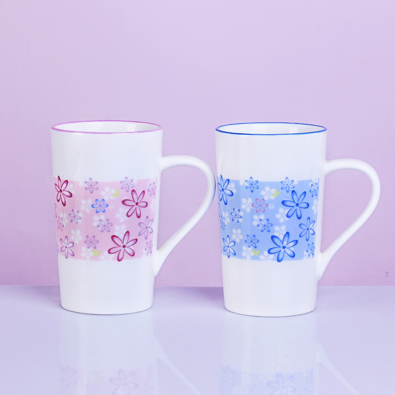 Taza grande de alta temperatura, taza de agua de cerámica de gran capacidad creativa para el hogar, taza de café con leche para el desayuno de avena europea